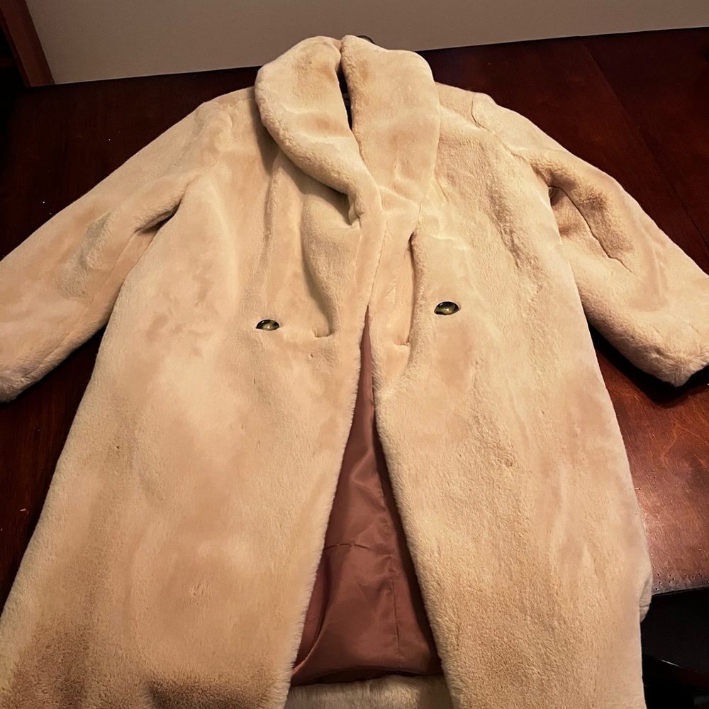 MNG faux fur coat (long)